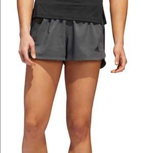 Women’s medium grey and black adidas shorts